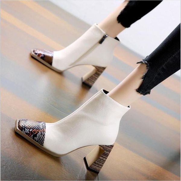 boots snake print thick-heel women's 2021 winter warm square toe high-heeled short side zipper cotton shoes, Black
boots snake print thick-heel women's 2021 winter warm square toe high-heeled short side zipper cotton shoes, Black