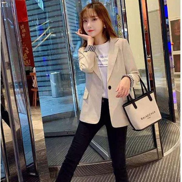 blazer women spring and autumn suit coat female casual veste femme women's suits & blazers, White;black
blazer women spring and autumn suit coat female casual veste femme women's suits & blazers, White;black