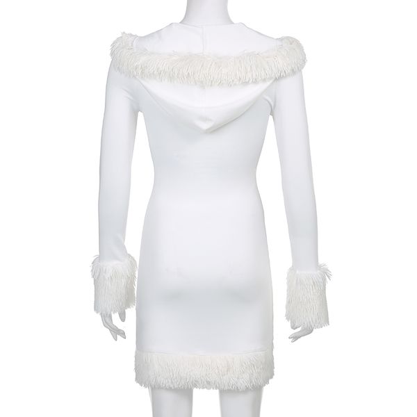 2021heyoungirl furry white bodycon mini dresses women autumn long sleeve hooded v neck dress skinny fuzzy party streetwear winter, Black;gray
2021heyoungirl furry white bodycon mini dresses women autumn long sleeve hooded v neck dress skinny fuzzy party streetwear winter, Black;gray