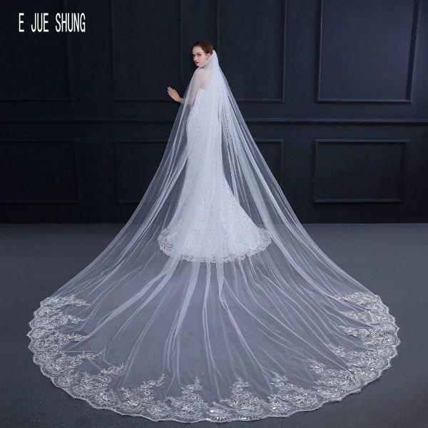 bridal veils e jue shung 3 meter long lace edge tulle bride wedding veil with comb one layer veu de noiva voile mariee, Black
bridal veils e jue shung 3 meter long lace edge tulle bride wedding veil with comb one layer veu de noiva voile mariee, Black