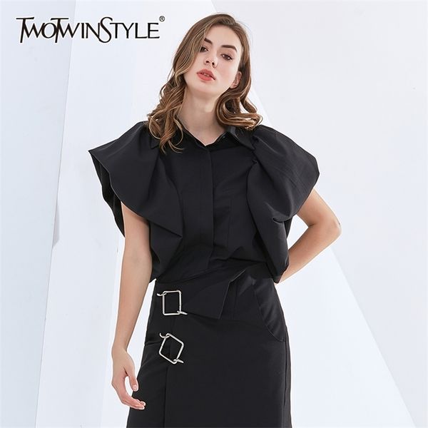 minimalist black shirt for women lapel ruffle sleeve casual vintage blouse female fashion clothing summer 210524, White
minimalist black shirt for women lapel ruffle sleeve casual vintage blouse female fashion clothing summer 210524, White