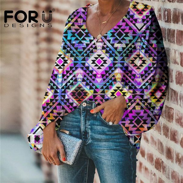 women's blouses & shirts forudesigns elegant loose shirt woemn full sleeve fashion native tribal aztec printing female blouse casual tu, White
women's blouses & shirts forudesigns elegant loose shirt woemn full sleeve fashion native tribal aztec printing female blouse casual tu, White