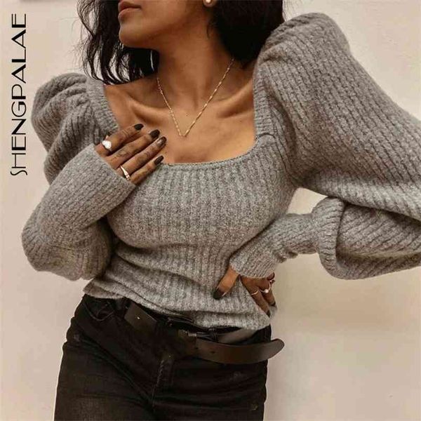 spring autumn long sleeve jumper knitted loose fashion pullover femme square collar puff sweater 210427, White;black
spring autumn long sleeve jumper knitted loose fashion pullover femme square collar puff sweater 210427, White;black