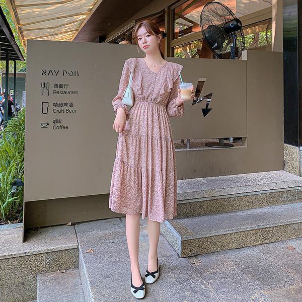 casual dresses spring and autumn women's slim temperament long skirt elastic waist v-neck floral sleeve chiffon dress, Black;gray
casual dresses spring and autumn women's slim temperament long skirt elastic waist v-neck floral sleeve chiffon dress, Black;gray