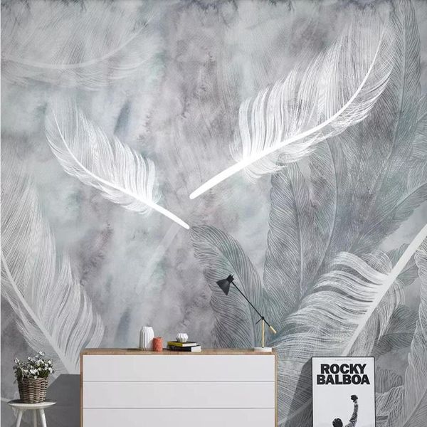 wallpapers drop custom large 3d wallpaper mural nordic watercolor hand-painted feathers modern background wall decorative painting
wallpapers drop custom large 3d wallpaper mural nordic watercolor hand-painted feathers modern background wall decorative painting