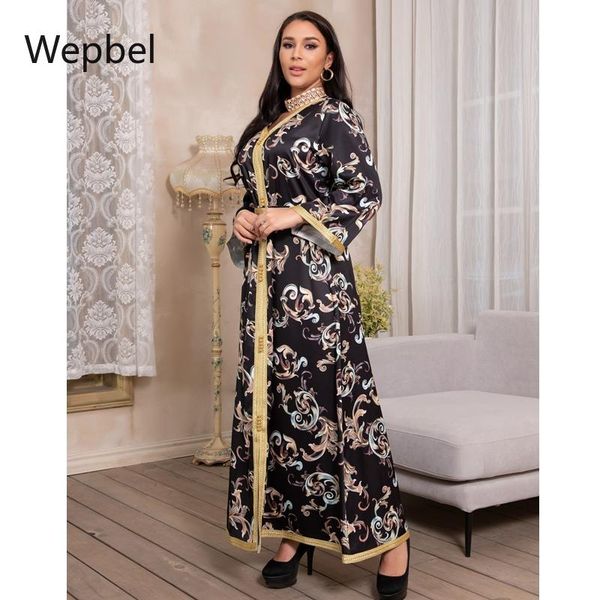 wepbel dubai muslim long sleeve kaftan middle east abaya printed belt women islamic robe dress ramadan ethnic clothing, Red
wepbel dubai muslim long sleeve kaftan middle east abaya printed belt women islamic robe dress ramadan ethnic clothing, Red