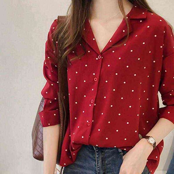 summer fashion long sleeve chiffon womens shirts button polka dot turn down collar casual female shirt clothing, White
summer fashion long sleeve chiffon womens shirts button polka dot turn down collar casual female shirt clothing, White