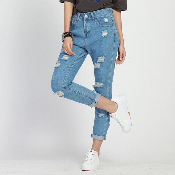 women's jeans ripped for women hole boyfriend woman loose size denim pants vintage high waist femme, Blue
women's jeans ripped for women hole boyfriend woman loose size denim pants vintage high waist femme, Blue