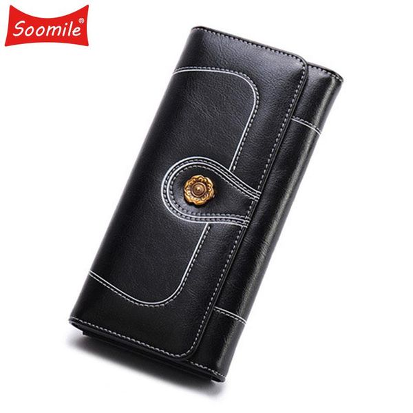 wallets soomile women wallet 2021 female clutch split leather long lady purses luxury card holder drop, Red;black
wallets soomile women wallet 2021 female clutch split leather long lady purses luxury card holder drop, Red;black