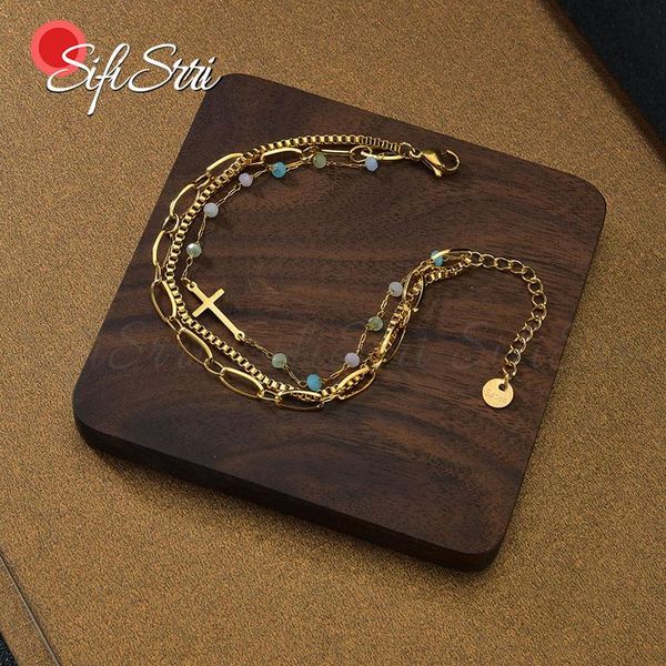 charm bracelets sifisrri 2021 fashion color rice beads cross three layer bracelet for girlfriend couple anniversary jewelry gifts accessorie, Golden;silver
charm bracelets sifisrri 2021 fashion color rice beads cross three layer bracelet for girlfriend couple anniversary jewelry gifts accessorie, Golden;silver