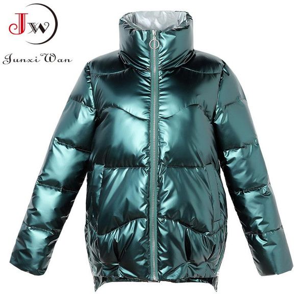 women's down & parkas fashion shiny warm winter women parka stand up collar loose thick padded jacket solid cotton coats casual outerwe, Black
women's down & parkas fashion shiny warm winter women parka stand up collar loose thick padded jacket solid cotton coats casual outerwe, Black