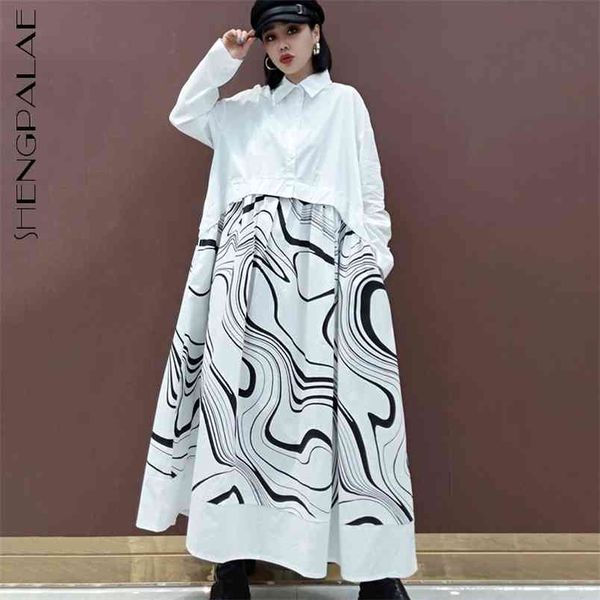shengpllae personality printed dress women's spring lapel single breasted large size patchwork fake two piece dresses 210427, Black;gray
shengpllae personality printed dress women's spring lapel single breasted large size patchwork fake two piece dresses 210427, Black;gray