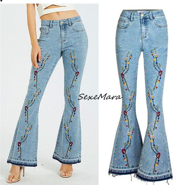 women's jeans 2021 casual fashion women flare korean style embroidery tassel denim for ladies, Blue
women's jeans 2021 casual fashion women flare korean style embroidery tassel denim for ladies, Blue