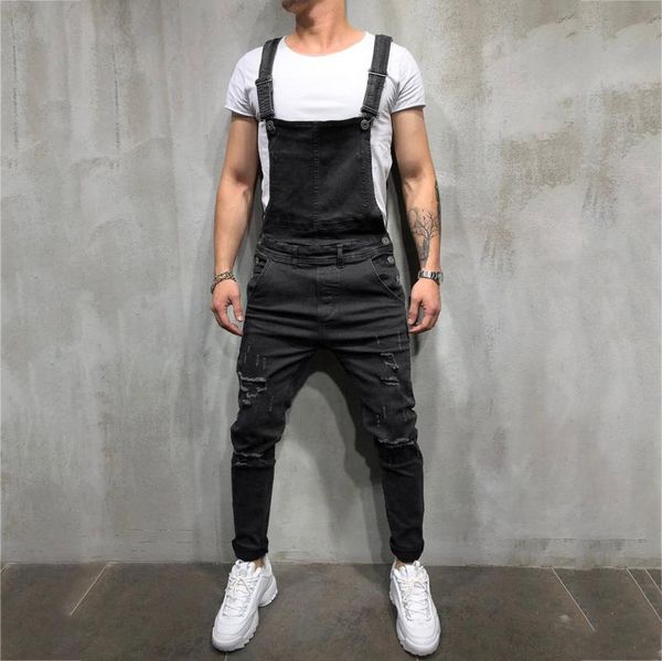 men's ripped jeans jumpsuits washed denim bib casual distressed overalls for men suspender pants, Blue
men's ripped jeans jumpsuits washed denim bib casual distressed overalls for men suspender pants, Blue
