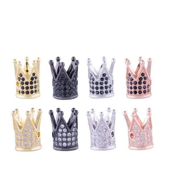 black white micro pave zircon crown charms gold/silver/gun metal plated copper charm accessories for bracelet making, Bronze;silver
black white micro pave zircon crown charms gold/silver/gun metal plated copper charm accessories for bracelet making, Bronze;silver