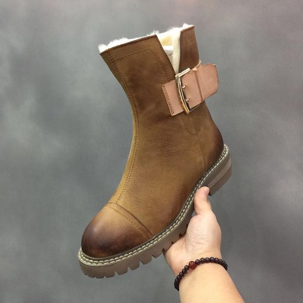 boots winter shearling ankle women snow botas mujer 2021 warm shoes leather luxury bottes femme female, Black
boots winter shearling ankle women snow botas mujer 2021 warm shoes leather luxury bottes femme female, Black