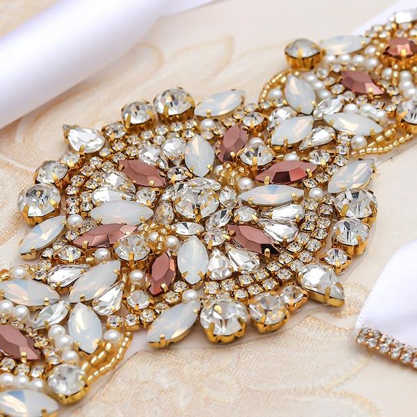 wedding sashes missrdress opals dress belt gold crystal pearls bridal luxury rhinestones sash for dresses jk958, White
wedding sashes missrdress opals dress belt gold crystal pearls bridal luxury rhinestones sash for dresses jk958, White