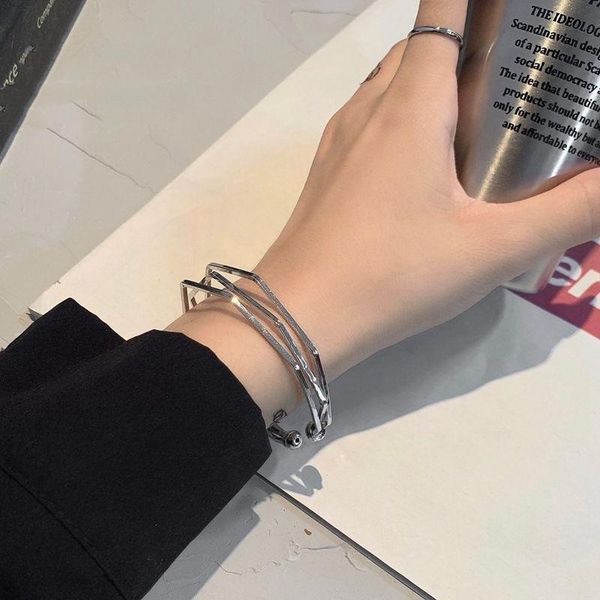 link, chain fashion harajuku ins geometric multi-layer open bracelet female hand jewelry niche design cool, Black
link, chain fashion harajuku ins geometric multi-layer open bracelet female hand jewelry niche design cool, Black