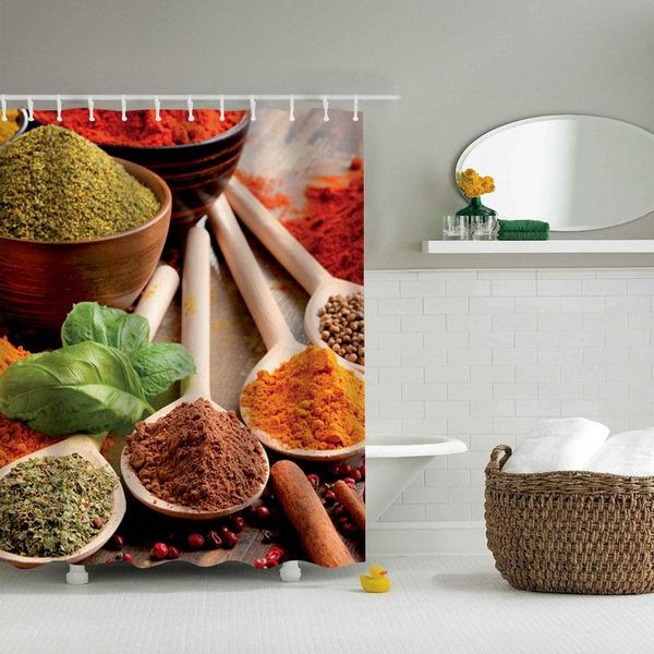 shower curtains seasoning food printed waterproof polyester curtain bathroom 10 with hooks
shower curtains seasoning food printed waterproof polyester curtain bathroom 10 with hooks