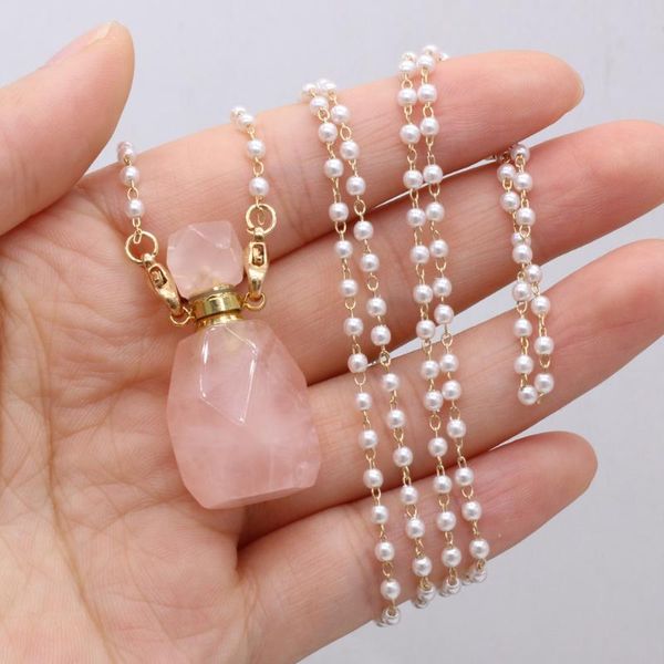 pendant necklaces extremely charming necklace natural stone rose quartz perfume bottle for ms party wedding jewelry gift 20x37mm, Silver
pendant necklaces extremely charming necklace natural stone rose quartz perfume bottle for ms party wedding jewelry gift 20x37mm, Silver