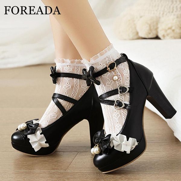 dress shoes foreada ankle strap lolita platform round toe pumps thick high heel cross buckle bow female footwear autumn white 46, Black
dress shoes foreada ankle strap lolita platform round toe pumps thick high heel cross buckle bow female footwear autumn white 46, Black