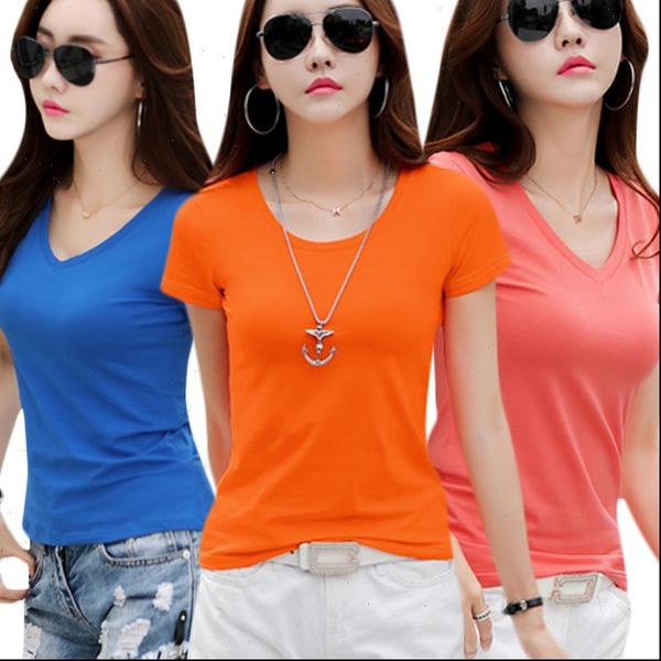 95% cotton women t shirt summer tshirt femme fashion shirts for solid elastic short sleeve o neck tees clothing, White
95% cotton women t shirt summer tshirt femme fashion shirts for solid elastic short sleeve o neck tees clothing, White