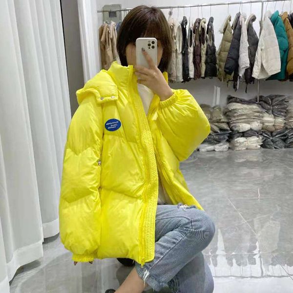 down jacket women's autumn and winter short white duck down bread color hooded loose trendy, Black
down jacket women's autumn and winter short white duck down bread color hooded loose trendy, Black