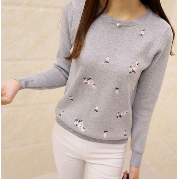 tees autumn women pullover flora embroidered round female neck short bottoming malha camisola lq37 4bhn, White
tees autumn women pullover flora embroidered round female neck short bottoming malha camisola lq37 4bhn, White