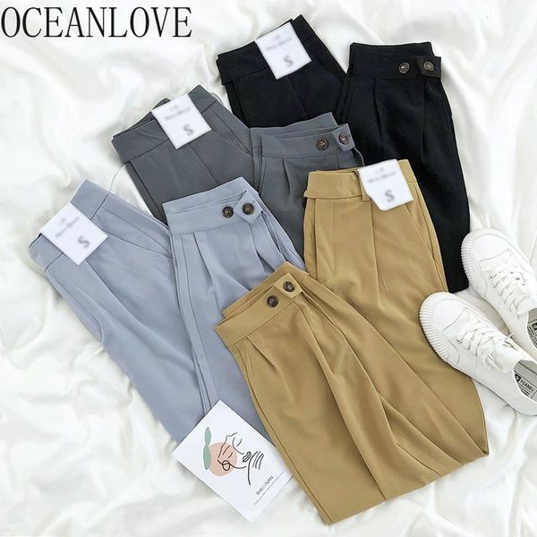 women's pants & capris oceanlove summer women solid buttons casual all match ankle -length ropa mujer 2021 high waist trousers fashion, Black;white
women's pants & capris oceanlove summer women solid buttons casual all match ankle -length ropa mujer 2021 high waist trousers fashion, Black;white