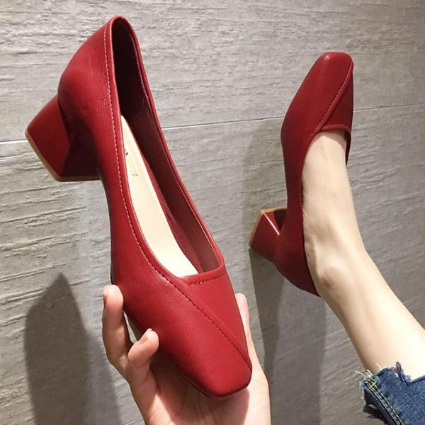 dress shoes square toe shallow office ladies pumps solid brief chunky high heels comfy slip on work woman brand korean footwear, Black
dress shoes square toe shallow office ladies pumps solid brief chunky high heels comfy slip on work woman brand korean footwear, Black