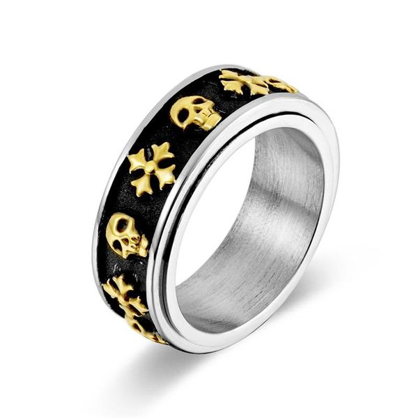wedding rings trendy gold color skeleton skull spinner ring for men bijoux femme punk style 9mm stainless steel jewelry women goth accessori, Slivery;golden
wedding rings trendy gold color skeleton skull spinner ring for men bijoux femme punk style 9mm stainless steel jewelry women goth accessori, Slivery;golden