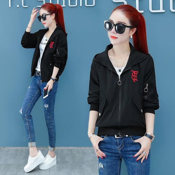women's jackets autumn coats and women with hoody long-sleeve stand collor double side korean jacket female outwear fall, Black;brown
women's jackets autumn coats and women with hoody long-sleeve stand collor double side korean jacket female outwear fall, Black;brown