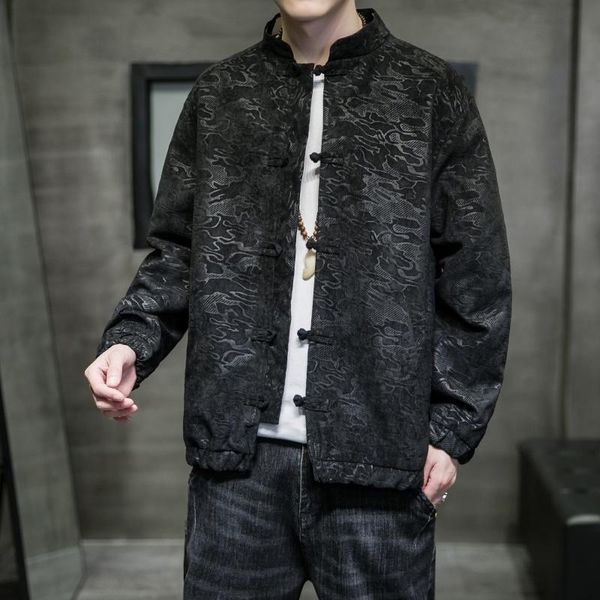 men's jackets vintage autumn retro men clothing 2021 fashion jacquard chinese dragon shirt casual clothes oversize jacket kk3906, Black;brown
men's jackets vintage autumn retro men clothing 2021 fashion jacquard chinese dragon shirt casual clothes oversize jacket kk3906, Black;brown