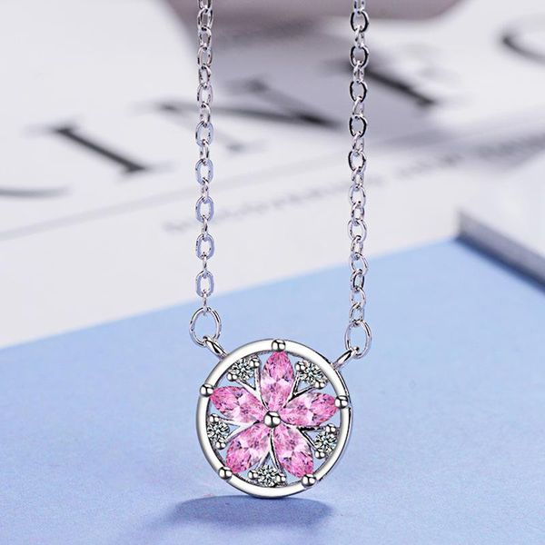 pendant necklaces 2021 special charm design fashion temperament korean sakura flower necklace chain for women party gifts, Silver
pendant necklaces 2021 special charm design fashion temperament korean sakura flower necklace chain for women party gifts, Silver