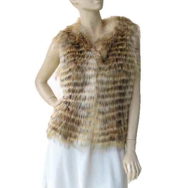 women's fur & faux wholesale raccoon dog vest coat female fashion winter waistcoat jacket style, Black
women's fur & faux wholesale raccoon dog vest coat female fashion winter waistcoat jacket style, Black