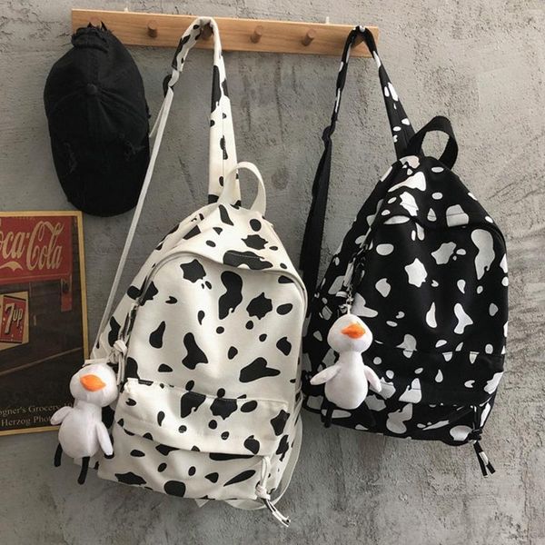 backpack cute milk print women's fashion canvas travel student bag
backpack cute milk print women's fashion canvas travel student bag