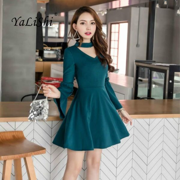 casual dresses plus size a-line dress 2021 women autumn blue black long flare sleeve v-neck party short club mini sukienka, Black;gray
casual dresses plus size a-line dress 2021 women autumn blue black long flare sleeve v-neck party short club mini sukienka, Black;gray
