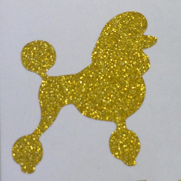 poodle gold glitter sparkle sticker label envelope seals gift wrap 
poodle gold glitter sparkle sticker label envelope seals gift wrap