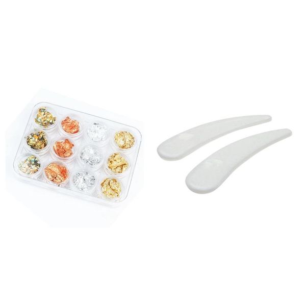 box gold silver copper rainbow foil paillette chip nail & 100pcs disposable white plastic mask spatula spoons art decorations, Silver;gold
box gold silver copper rainbow foil paillette chip nail & 100pcs disposable white plastic mask spatula spoons art decorations, Silver;gold
