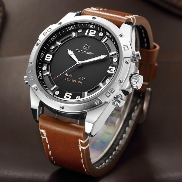 wristwatches goldenhour luxury fashion sport men watches army military mens watch leather waterproof wristwatch male clock relogio masculino, Slivery;brown
wristwatches goldenhour luxury fashion sport men watches army military mens watch leather waterproof wristwatch male clock relogio masculino, Slivery;brown