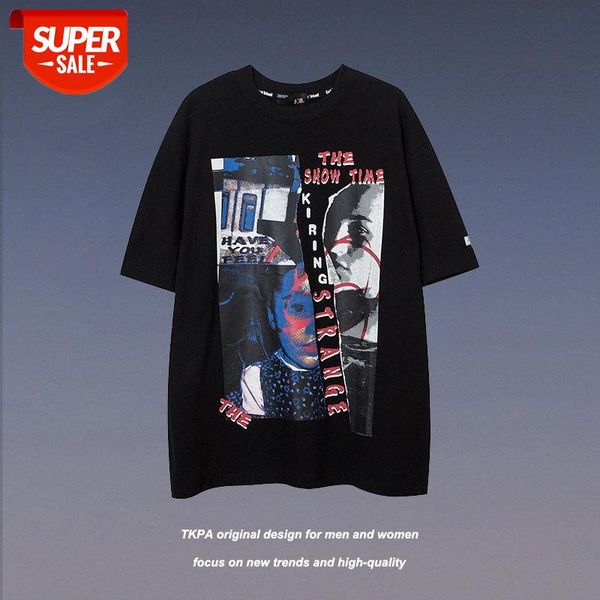 streetwear men american street dark black like printed short-sleeved t-shirt men's high loose hiphop couple #ga2z, White;black
streetwear men american street dark black like printed short-sleeved t-shirt men's high loose hiphop couple #ga2z, White;black
