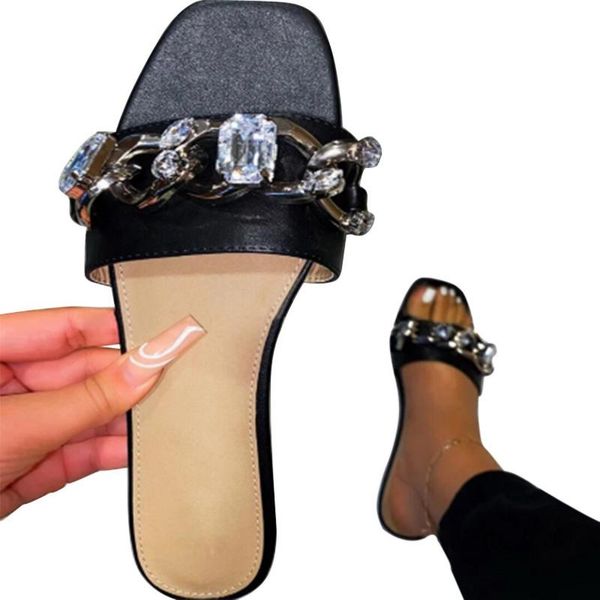brand chain dicoration slides flat with 2021 arrivals women shoes big size 43 fashion summer slippers sandal, Black
brand chain dicoration slides flat with 2021 arrivals women shoes big size 43 fashion summer slippers sandal, Black