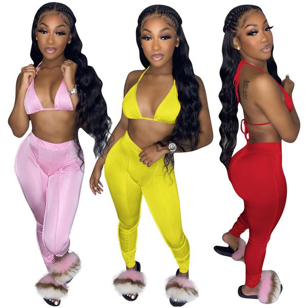 5sets wholesale women outfits bars pants summer solid 2 piece set sleeveless bandage tank leggings bulk 6942, White
5sets wholesale women outfits bars pants summer solid 2 piece set sleeveless bandage tank leggings bulk 6942, White