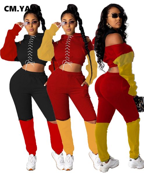 activewear patchwork womens set drop shoulder hooded lace up jogger pants trasuit fitness two piece set outfitby air, White
activewear patchwork womens set drop shoulder hooded lace up jogger pants trasuit fitness two piece set outfitby air, White