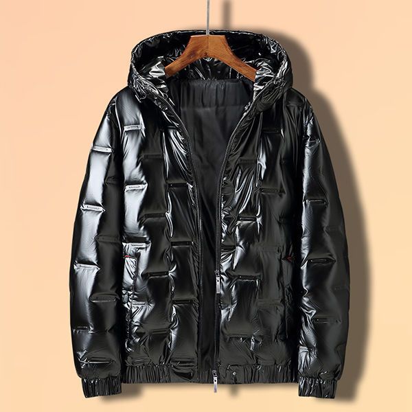 men's cotton down jacket, winter jacket, Black