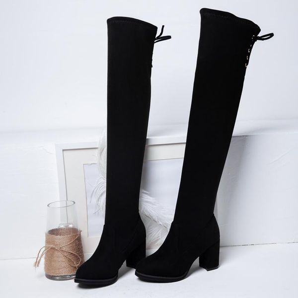 boots 2021 fashion women over the knee lace elasticity high heels autumn woman shoes winter size36-40 mujer, Black
boots 2021 fashion women over the knee lace elasticity high heels autumn woman shoes winter size36-40 mujer, Black