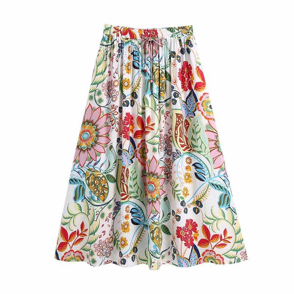 summer women floral printed skirt elastic waist elegant high street fashion casual vintage women loose skirts 210709, Black
summer women floral printed skirt elastic waist elegant high street fashion casual vintage women loose skirts 210709, Black