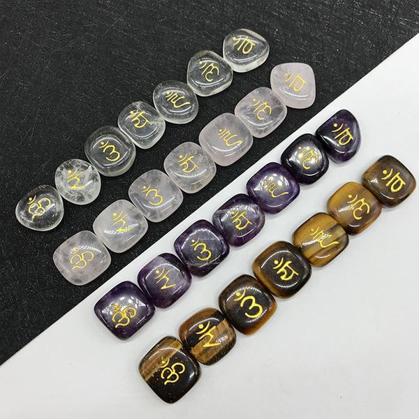other 7pcs chakra stones reiki healing crystal engraved symbols holistic balancing polished palm natural gift bag
other 7pcs chakra stones reiki healing crystal engraved symbols holistic balancing polished palm natural gift bag
