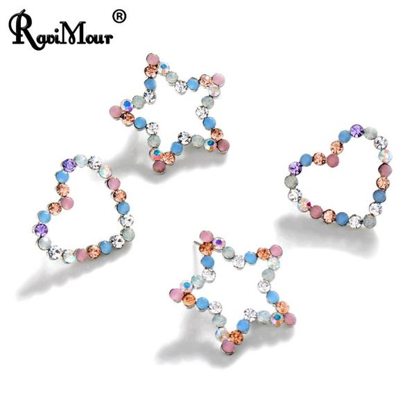 stud ravinour korean style heart star earrings for women big multicolor crystal love earings fashion jewelry 2021 silver brincos, Golden;silver
stud ravinour korean style heart star earrings for women big multicolor crystal love earings fashion jewelry 2021 silver brincos, Golden;silver
