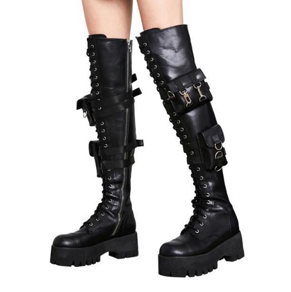 boots punk-style black woman thick-soled six inches thick heels on the knee pocket boots platform toe round foot motorcycle short-ankle y2yj
boots punk-style black woman thick-soled six inches thick heels on the knee pocket boots platform toe round foot motorcycle short-ankle y2yj